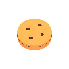 Delicious Chocolate Chip Cookie: A Close-Up View of a Buttery Biscuit