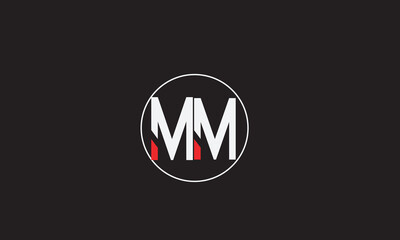 MM, M, MM  Abstract Letters Logo Monogram	