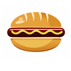 Delicious Hot Dog Illustration:  Perfect for Menus, Websites, and Food Branding