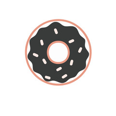 Chocolate Glazed Donut: Delicious Bakery Treat Illustration