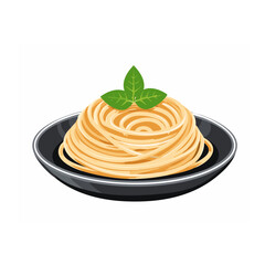 Delicious Spaghetti with Basil: Italian Cuisine Photography