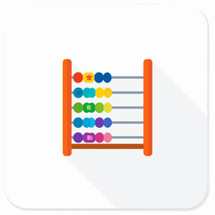Colorful Abacus with Wooden Frame and Beads for Counting