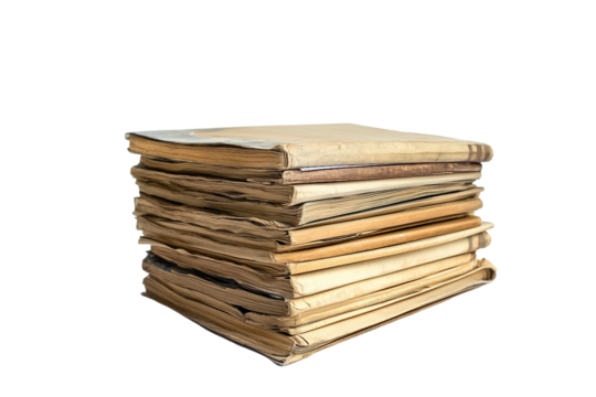 Rolled magazine tube isolated on transparent background