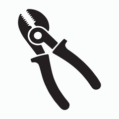 Wire stripper tool for electrical work isolated on white background