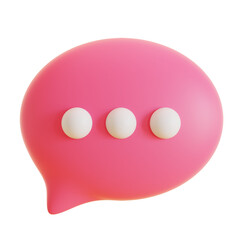 Pink Chat Bubble Icon