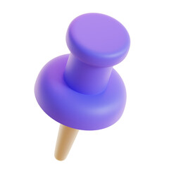 Purple Pin Paper Icon