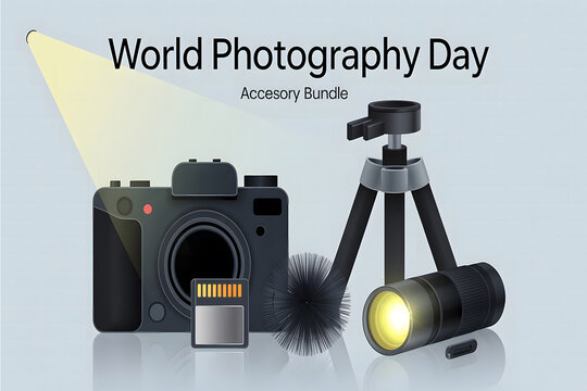 A camera accessory bundle for world photography day celebration