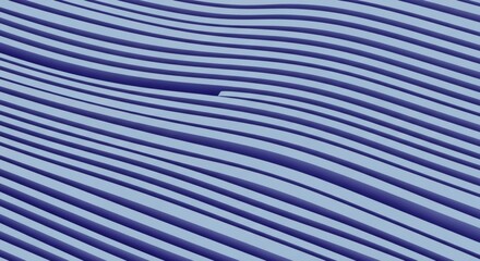 Obraz premium Abstract parallel lines in blue and light blue form a wavy pattern