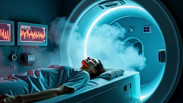 Oxygen therapy, hyperbaric treatment, patient recovery. Medical procedure. Capillaries expand enhancing blood flow. Lung capacity improves with increased oxygen. Respiratory health gains from