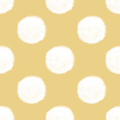 Seamless pattern with yellow polka dots.