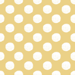 Seamless pattern with yellow polka dots.
