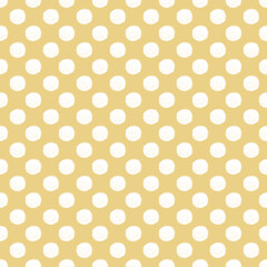 Seamless pattern with yellow polka dots.