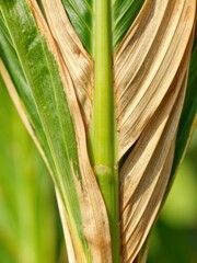 Obraz premium Harvesting time corn stalks in a field nature photography close-up bright environment green concept