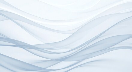 Fototapeta premium Soft blue waves flowing across a bright white background