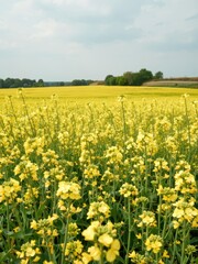 Blooming yellow canola fields in spring nature landscape photography rural environment scenic view