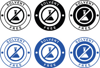 Non Toxic Solvent Free Badge – Clean Safe Product Label Icon Sticker Design