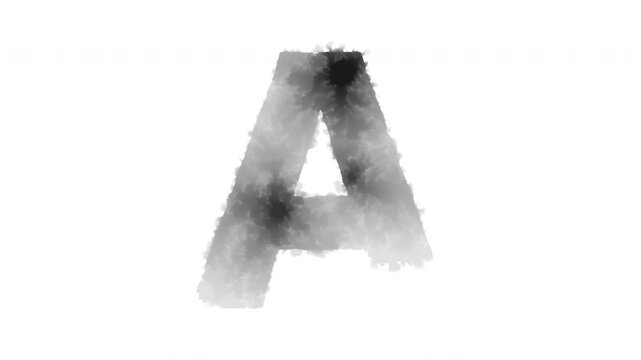 The letter &ldquo;A&rdquo; appears as if ink has bled onto the paper	
