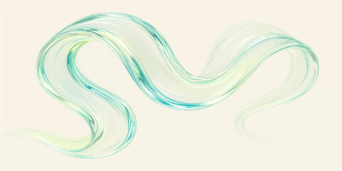 Abstract blue floral background with flowing waves and smooth curved design