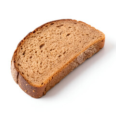 Slices of rye bread, isolated on a white background.