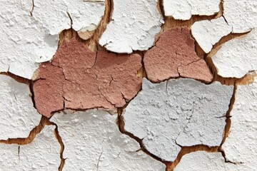 Cracked paint in muted tones