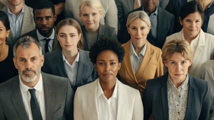 Diverse Business Team Looking Confidently at the Camera in Office Setup