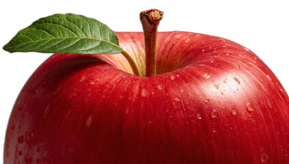 Red apple on white background