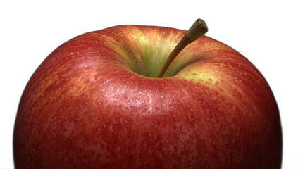 Red apple on white background