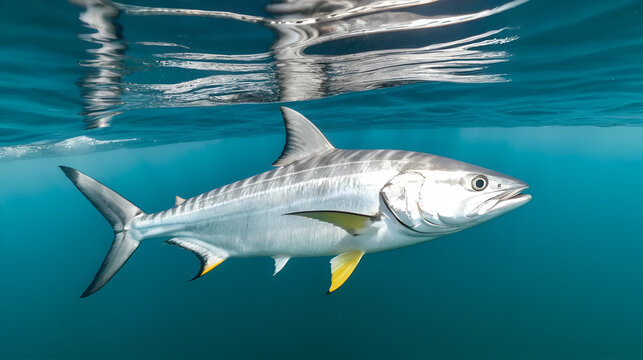 Kingfish swimming off the coast of Florida