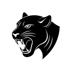 Black panther roaring art