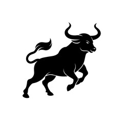 Black bull vector graphic