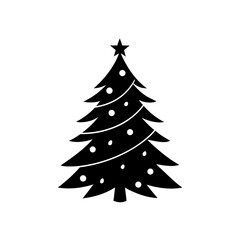 Christmas tree black icon