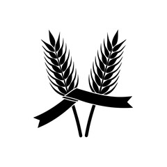 Wheat ears with black ribbon