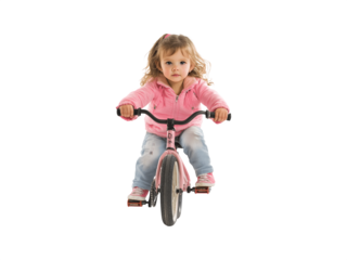 A young girl riding a bicycle
