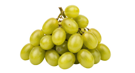 Isolated Green Grapes Bunch