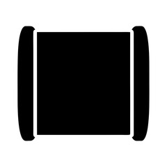 An ancient scroll with dark center for message or document writing