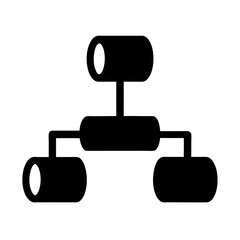 Hierarchical chart showing one to many relationships in a graphical style