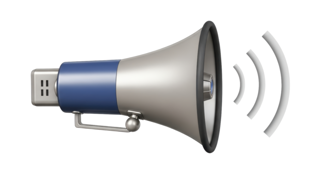 Isolated Megaphone