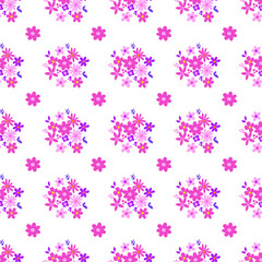 Seamless pattern minimalist repeating background with flowers. Fabric wallpaper print texture. Perfectly for backdrop, wrapped paper, linen.