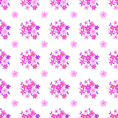 Seamless pattern minimalist repeating background with flowers. Fabric wallpaper print texture. Perfectly for backdrop, wrapped paper, linen.