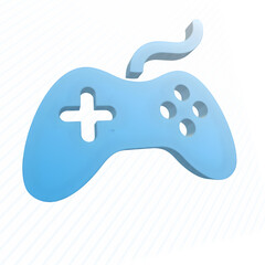 3D video game controller icon.