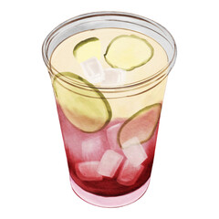 Red Lemon Fruit Ade Juice Vector Design Illustration