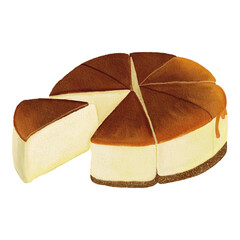 Delicious cheesecake Dessert Vector Design