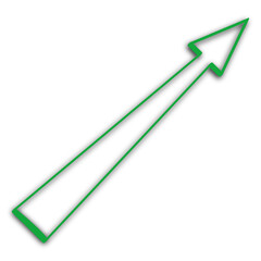 Green transparent up arrow