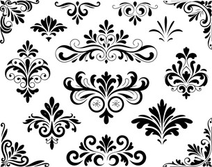 Elegant Damask Ornament Bundle 