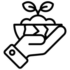 Hand Planting Icon