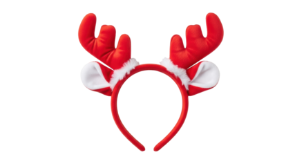 Isolated Christmas Reindeer Antlers Headband