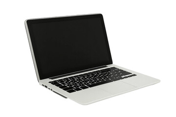 Lightweight notebook laptop isolated on transparent background