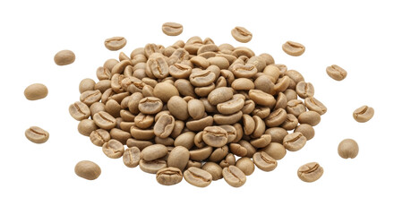 Isolated Coffee Beans Pile