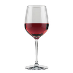 Red wine in a clear glass cup