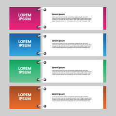 Vector Banner Gradient For Business SImple Design Modern